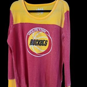 Touch by Alyssa Milano Women's Long Sleeve ROCKETS Shirts 2XL